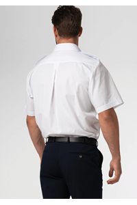 Men's Short Sleeve Epaulette Shirt - white