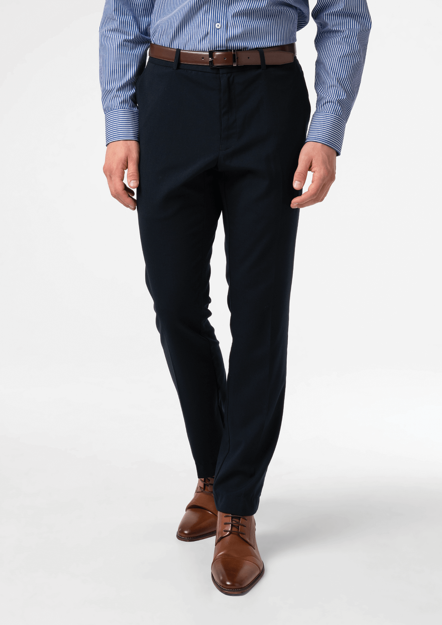 Carlo Men's Flat Front Pant - navy