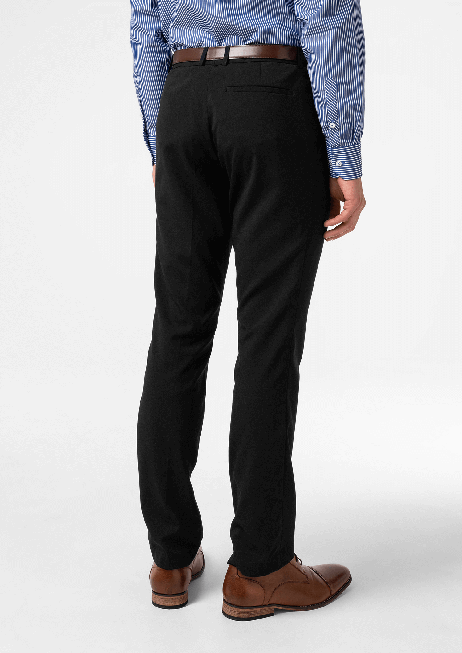 Carlo Men's Flat Front Pant - black