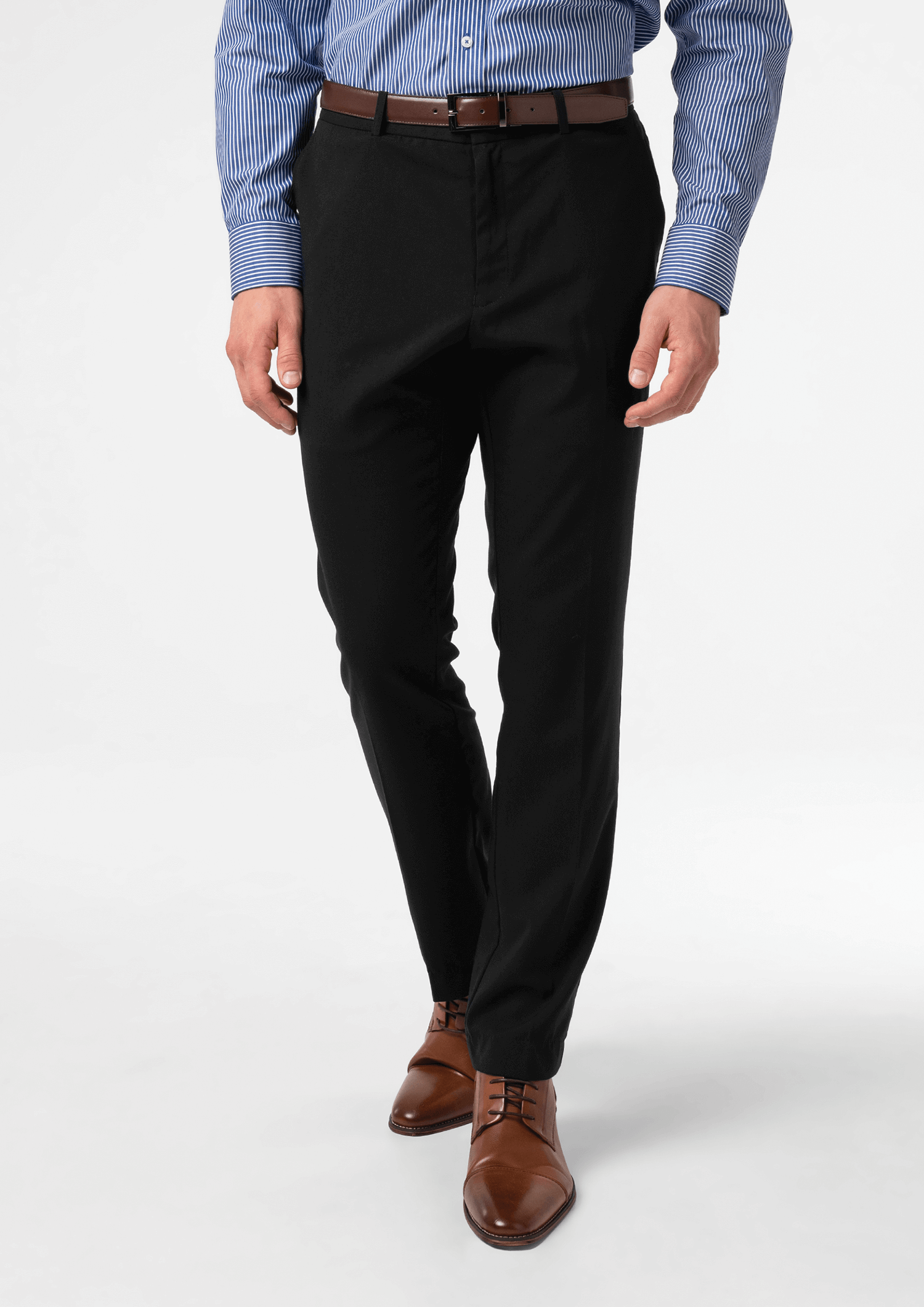 Carlo Men's Flat Front Pant - black