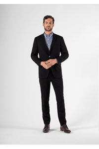 Carlo Men's Flat Front Pant - black