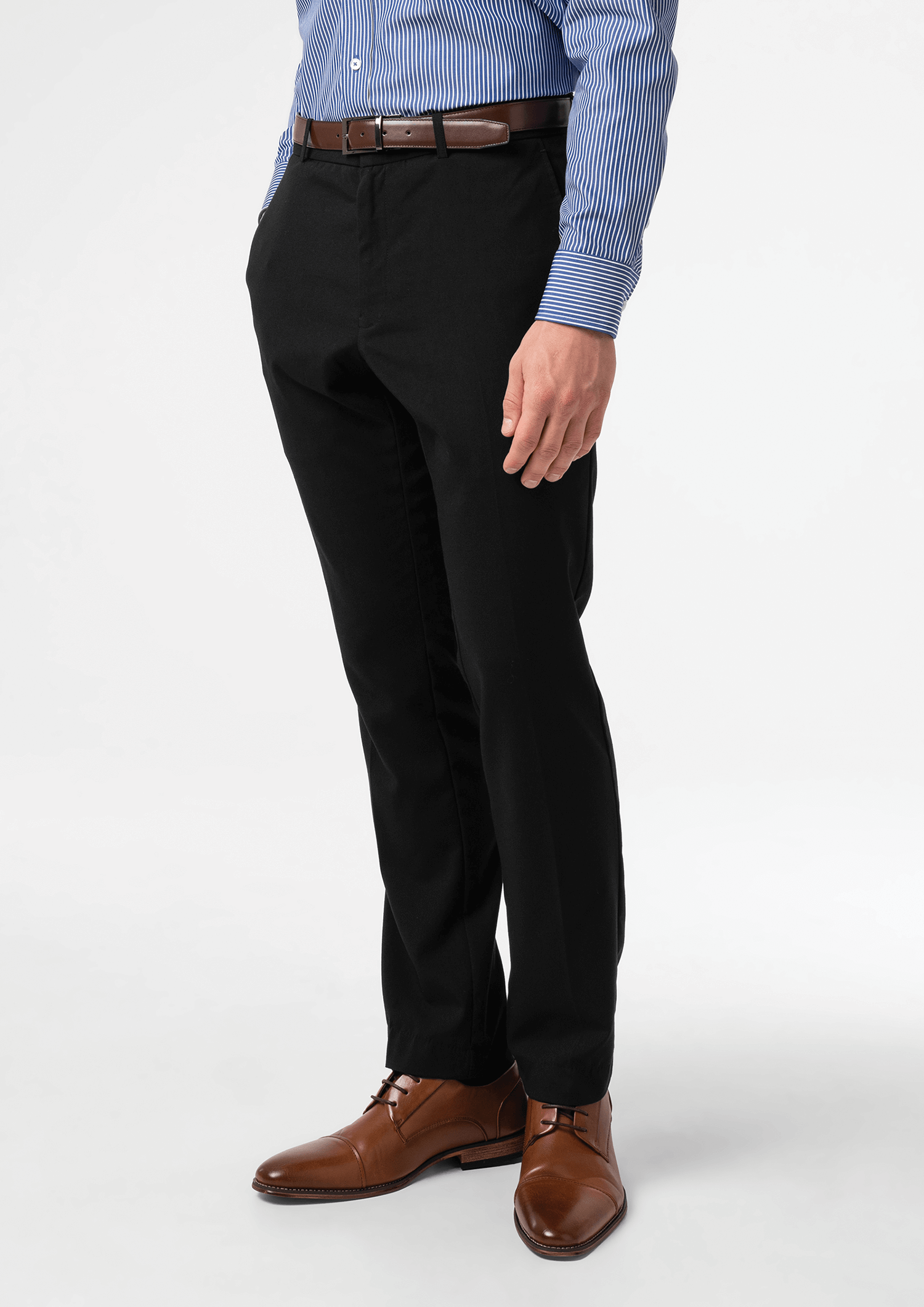 Carlo Men's Flat Front Pant - black