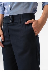 Ava Women's Flat Front Pant - navy