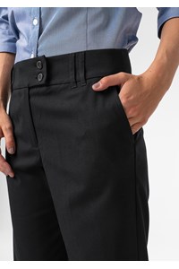 Ava Women's Flat Front Pant - black