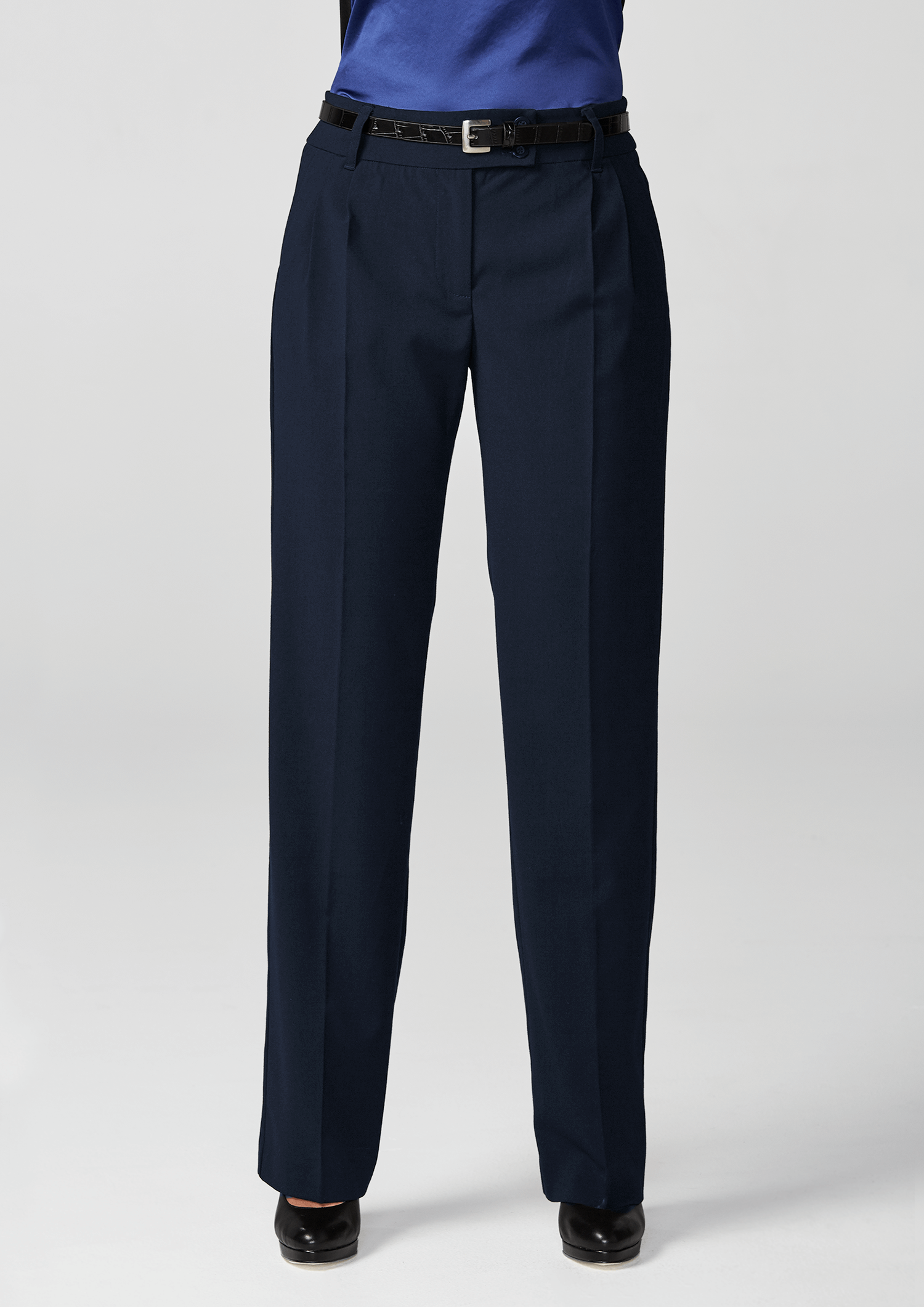 Grace Women's Pleat Front Pant - navy