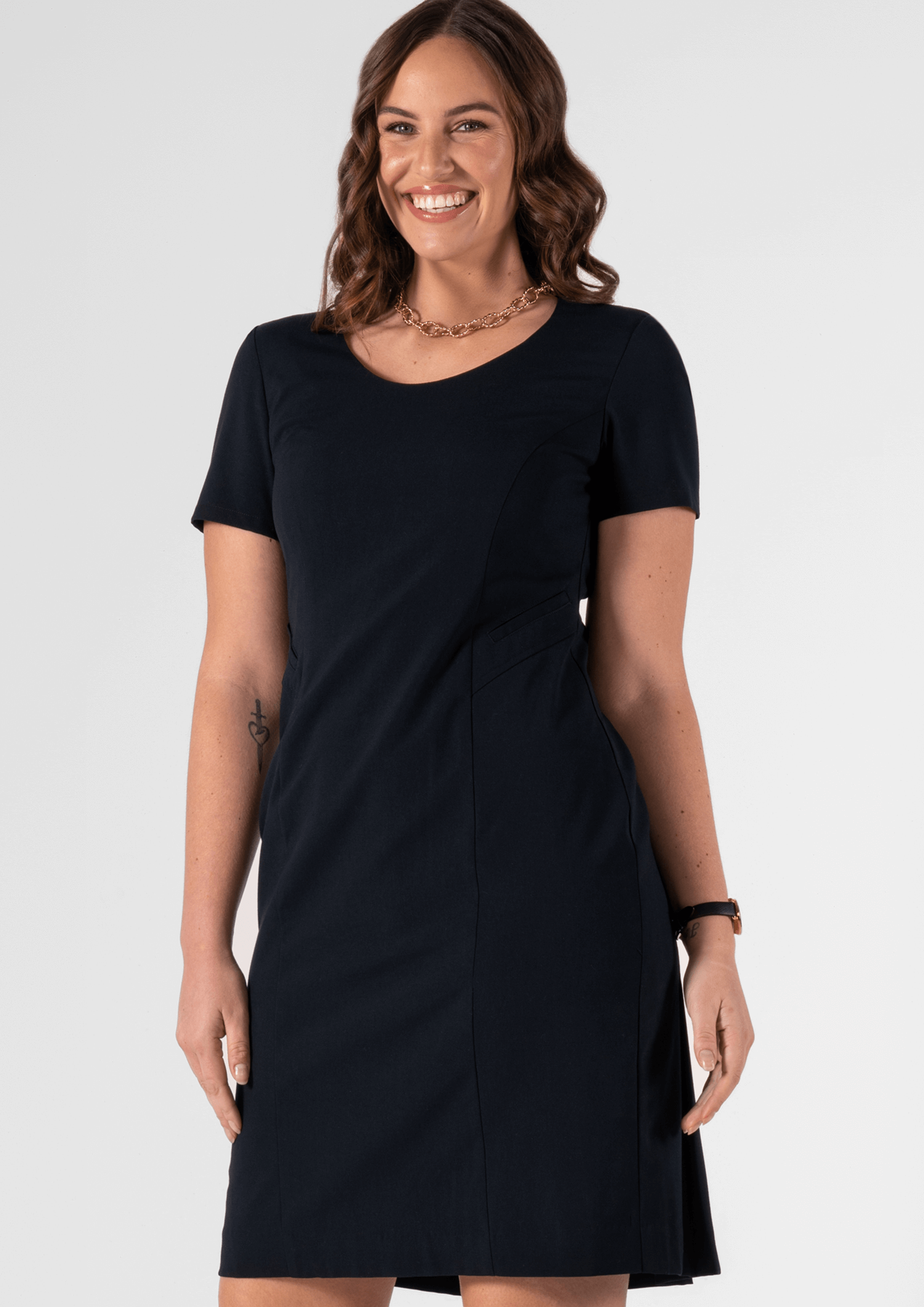 Greta Shift Dress - navy