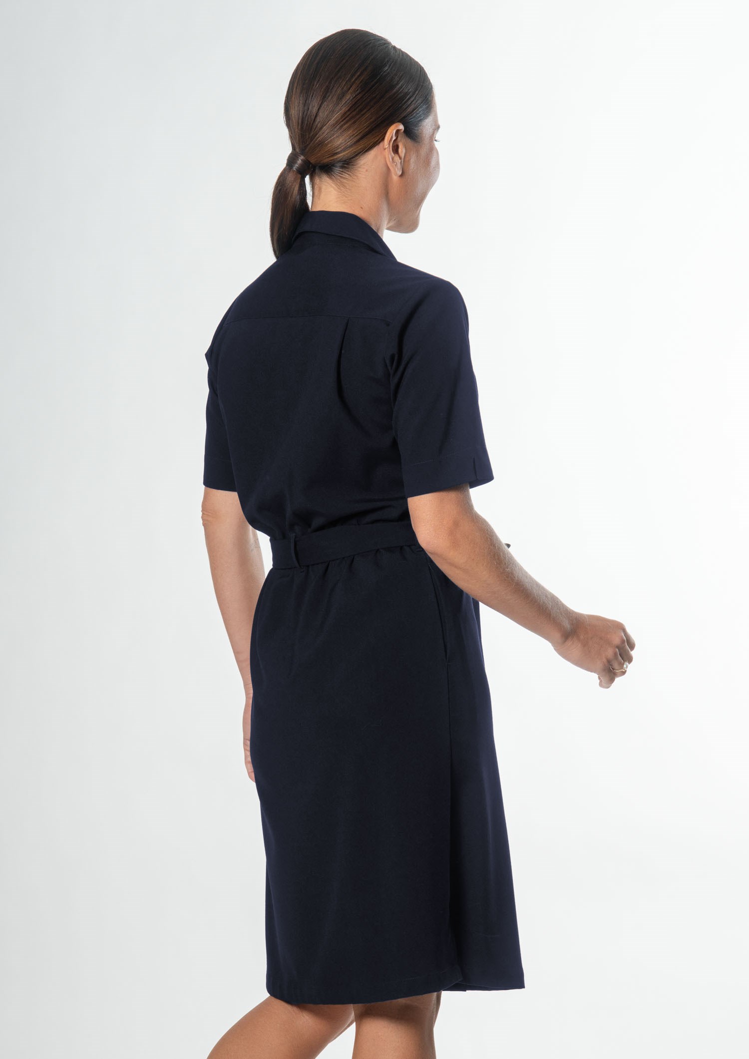 Frankie Shirt Dress - navy