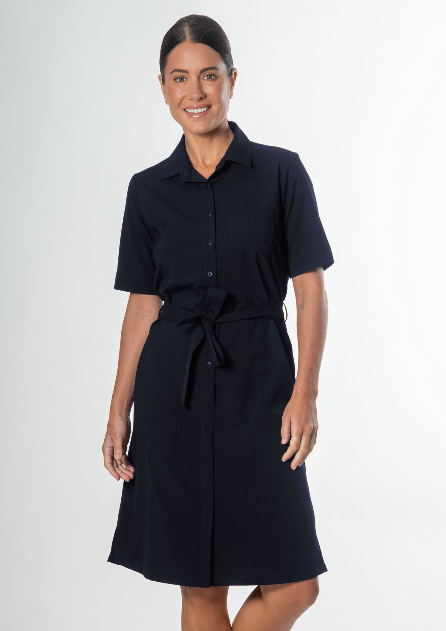 Frankie Shirt Dress - navy