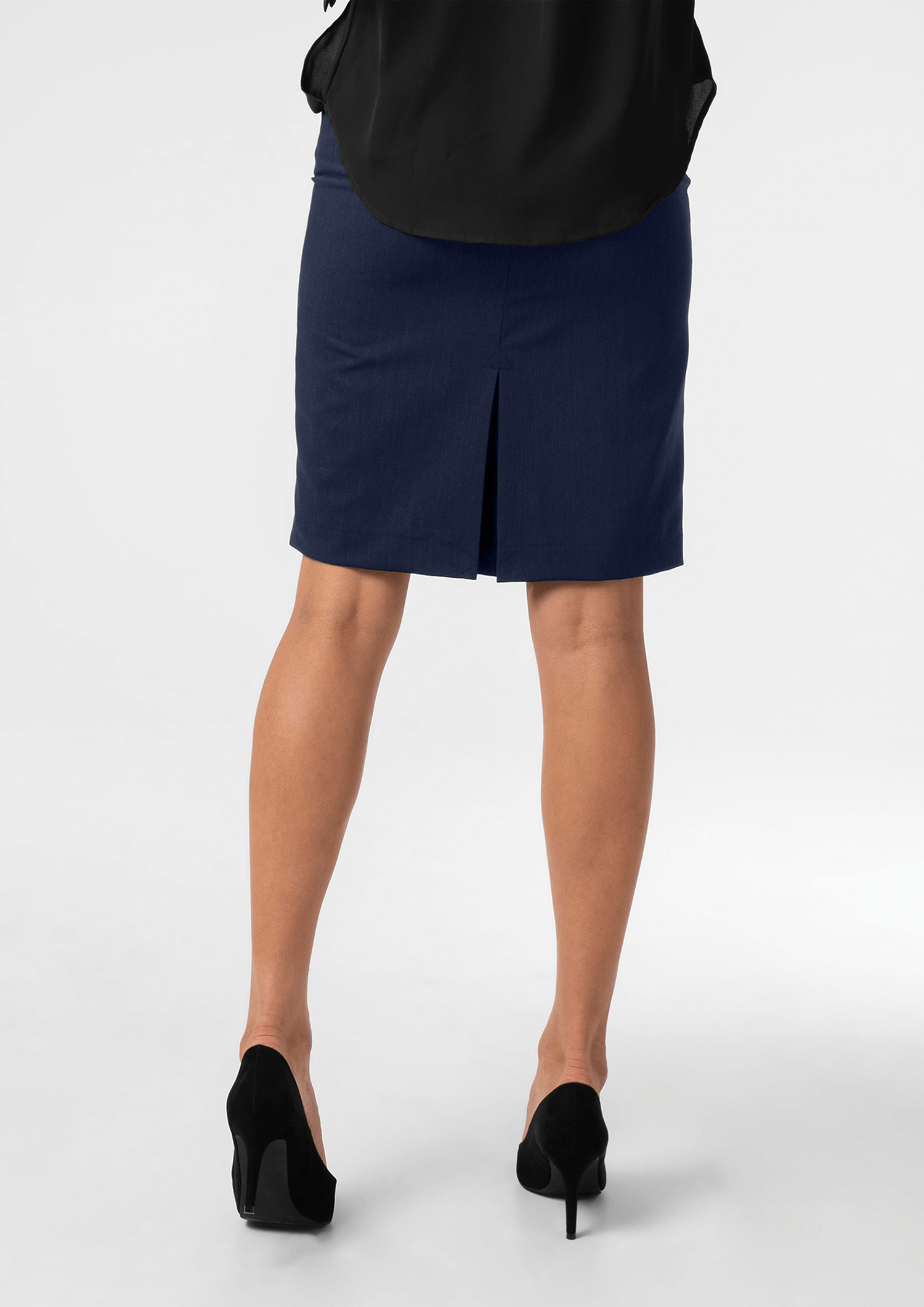 Juliette 58cm Straight Skirt - navy