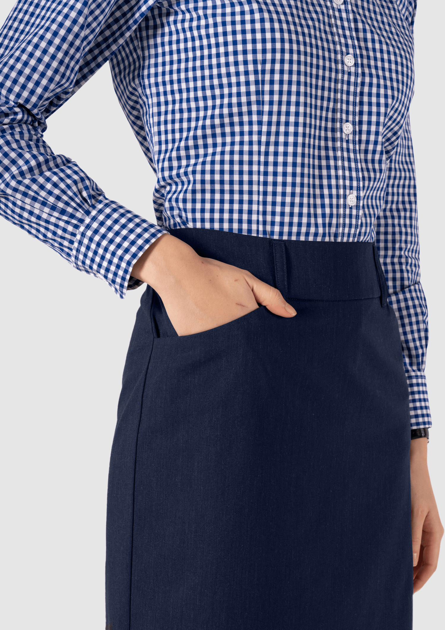 Juliette 58cm Straight Skirt - navy