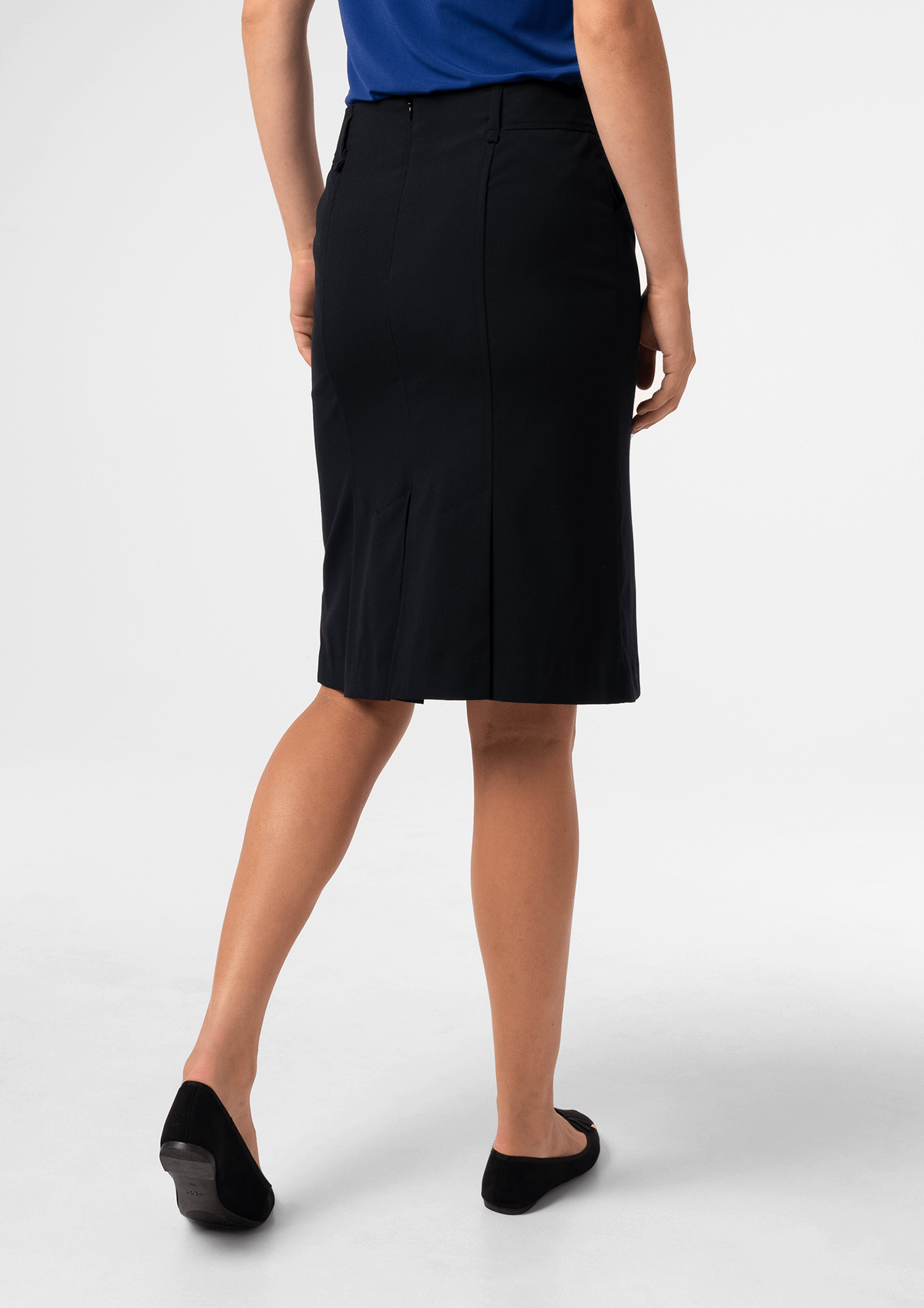 Emma Box Pleat Skirt - navy