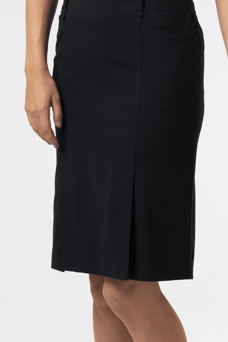 Emma Box Pleat Skirt - navy