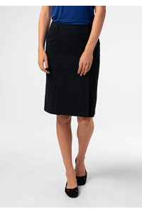 Emma Box Pleat Skirt - navy