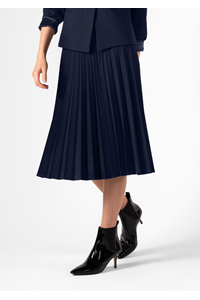 Isabella Pleated Skirt - navy
