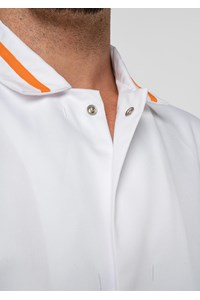 Food Dustcoat With Contrast Trim - white/orange