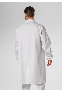 Food Dustcoat With Mandarin Collar - white