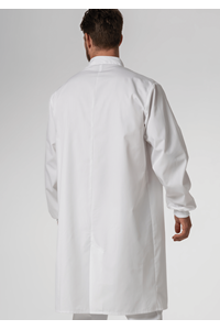 Food Dustcoat With Mandarin Collar - white