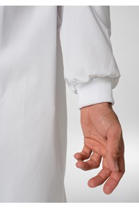 Food Dustcoat With Mandarin Collar - white