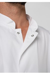 Food Dustcoat With Mandarin Collar - white