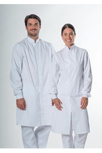 Food Dustcoat With Mandarin Collar - white