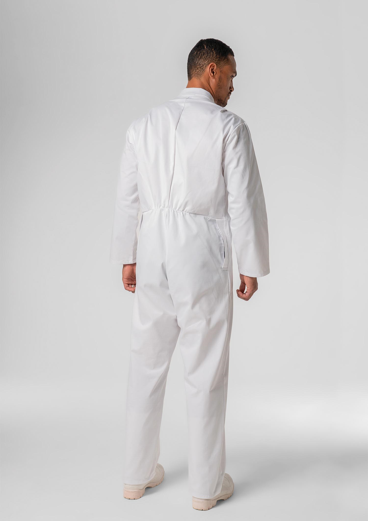 Deane Long Sleeve Zip Overall - white