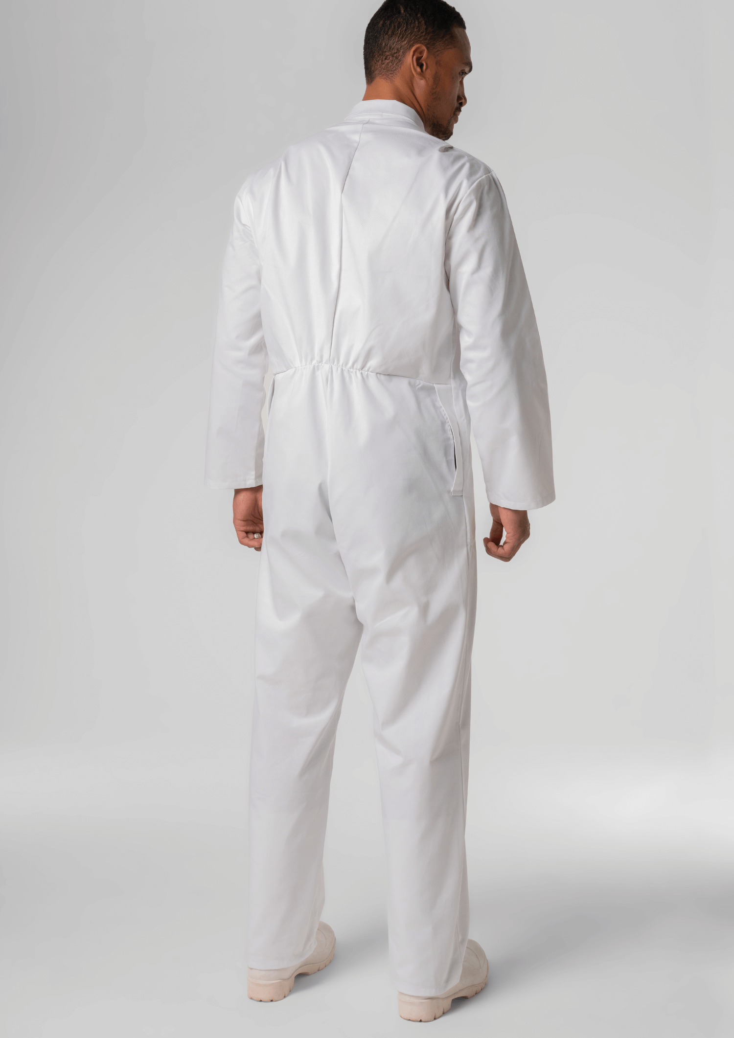 Deane Long Sleeve Zip Overall - white