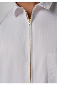 Deane Long Sleeve Zip Overall - white