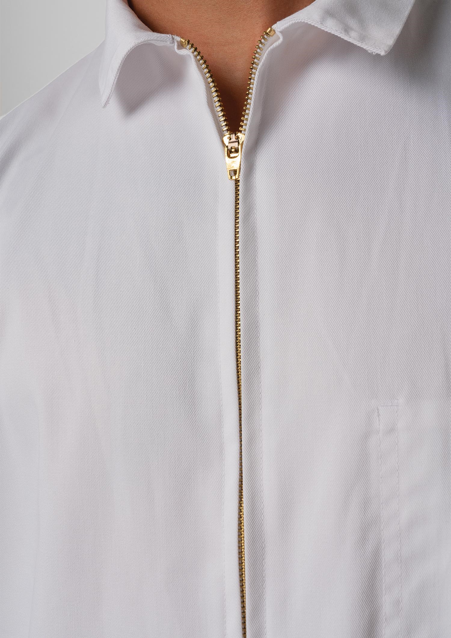 Deane Long Sleeve Zip Overall - white