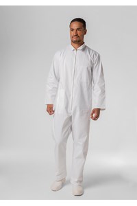 Deane Long Sleeve Zip Overall - white