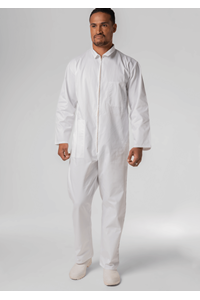 Deane Long Sleeve Zip Overall - white