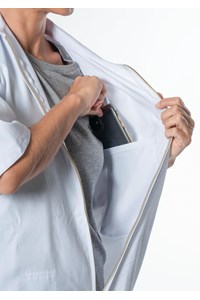 Deane Short Sleeve Zip Overall - white