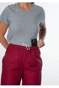 Food Unisex Pant With Pockets - burgundy
