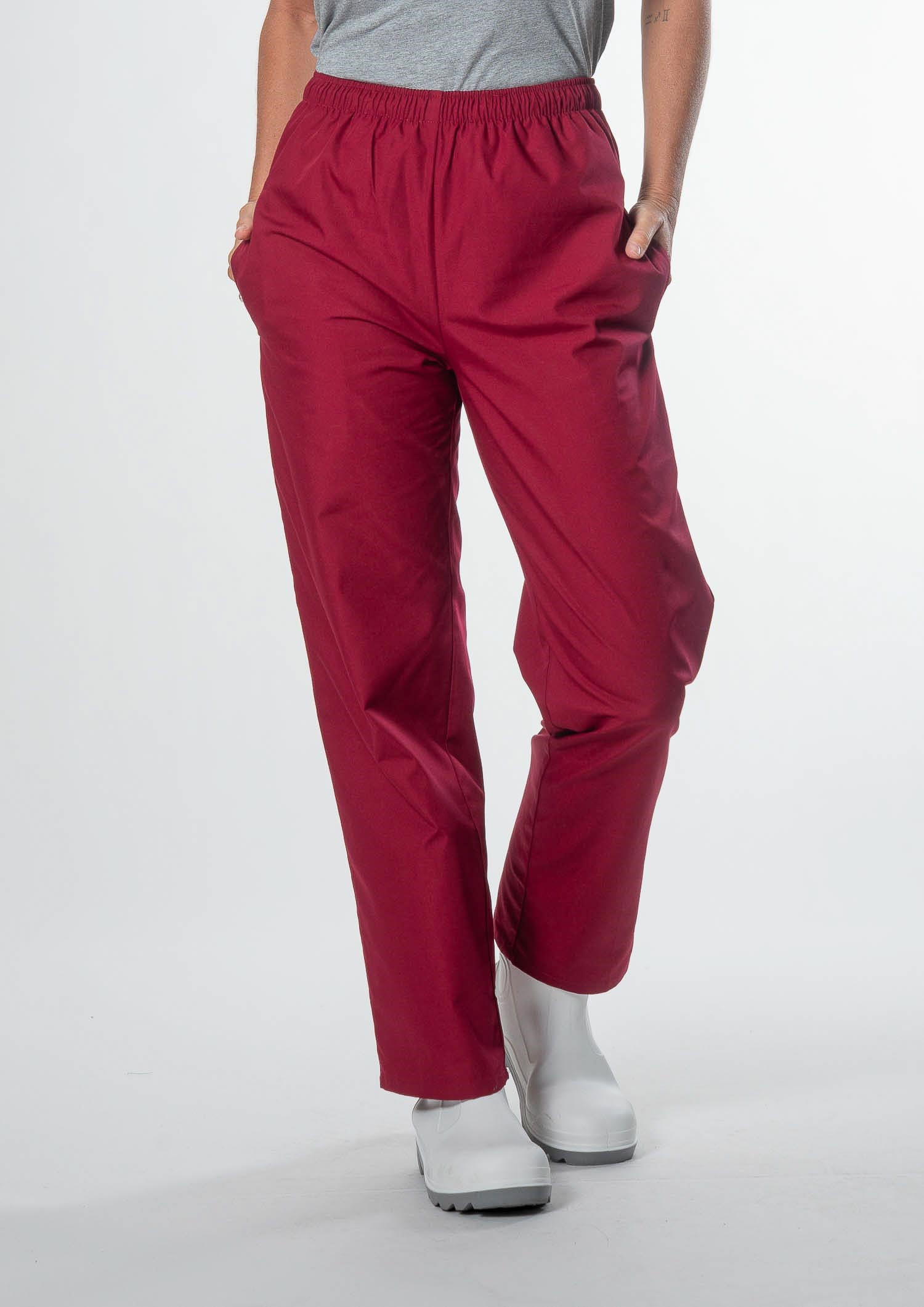Food Unisex Pant With Pockets - burgundy
