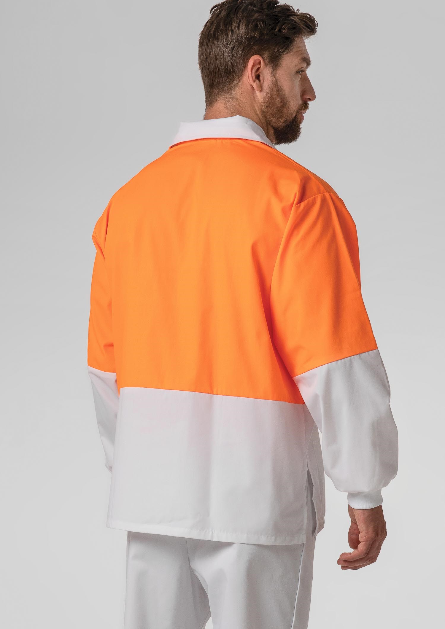 High Vis Long Sleeve Foodshirt - white/orange
