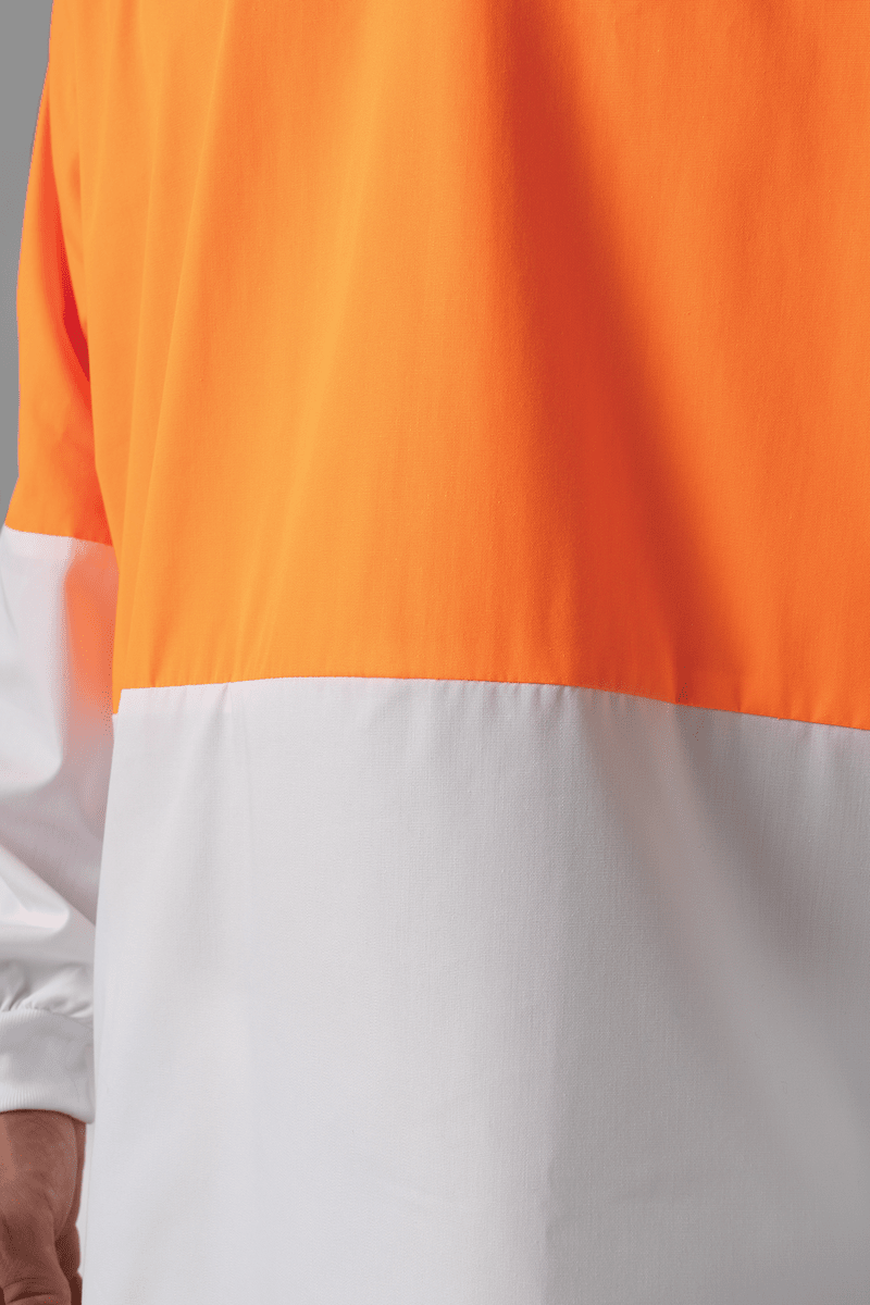 High Vis Long Sleeve Foodshirt - white/orange