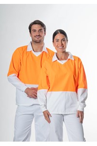 High Vis Long Sleeve Foodshirt - white/orange