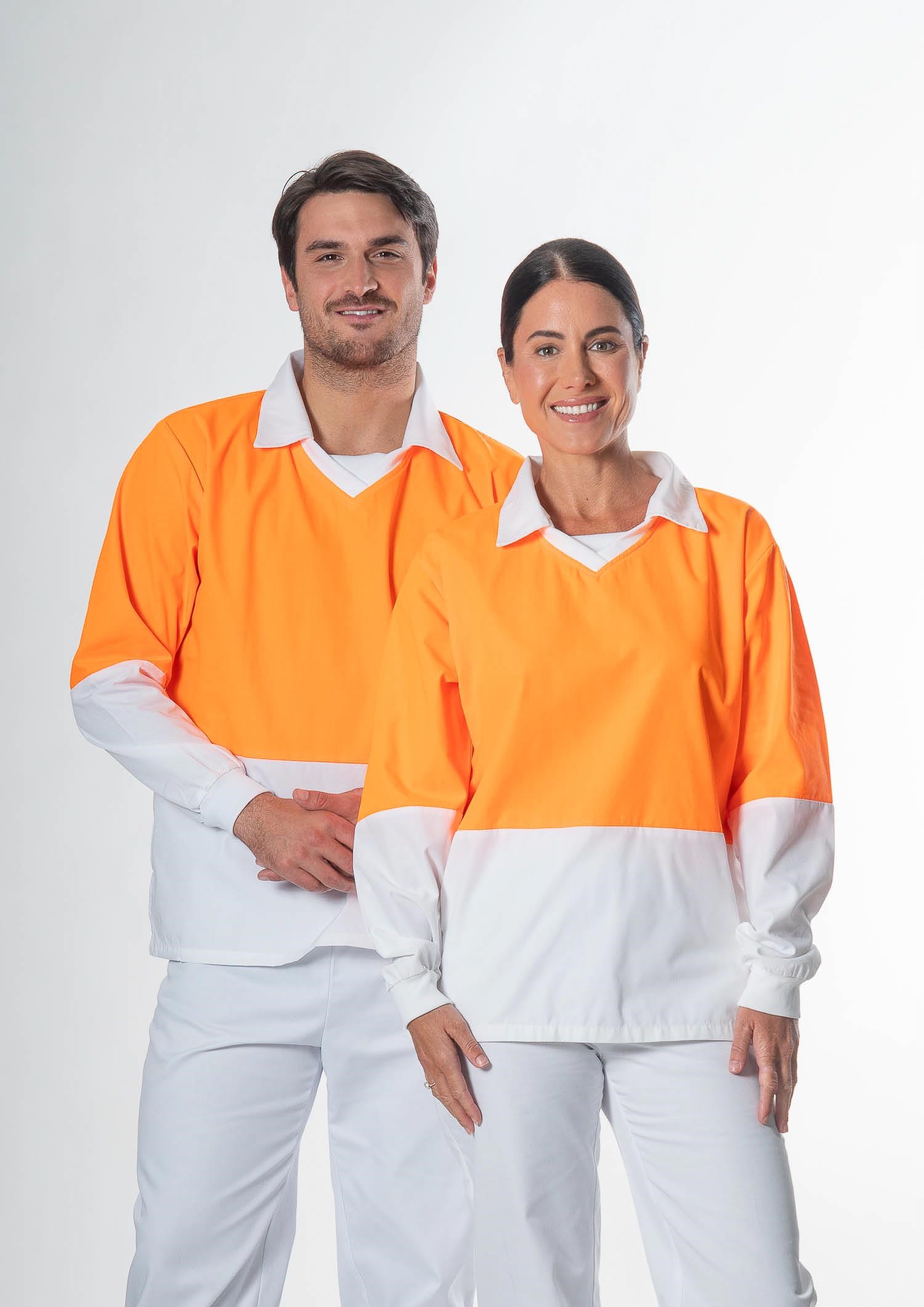 High Vis Long Sleeve Foodshirt - white/orange