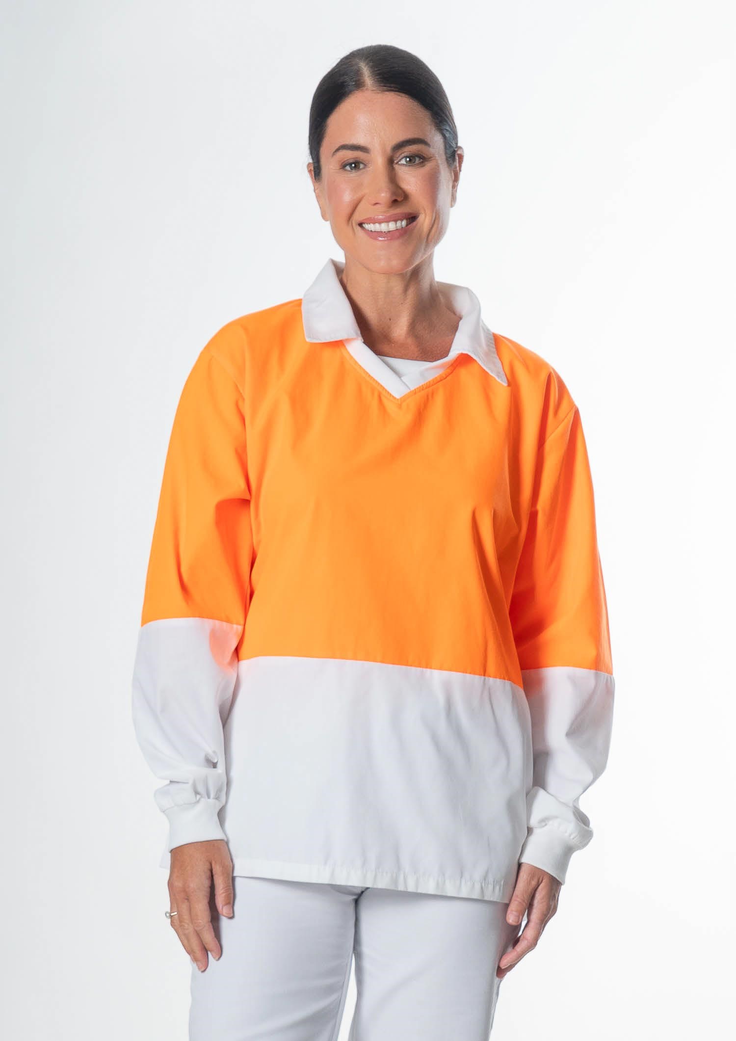 High Vis Long Sleeve Foodshirt - white/orange