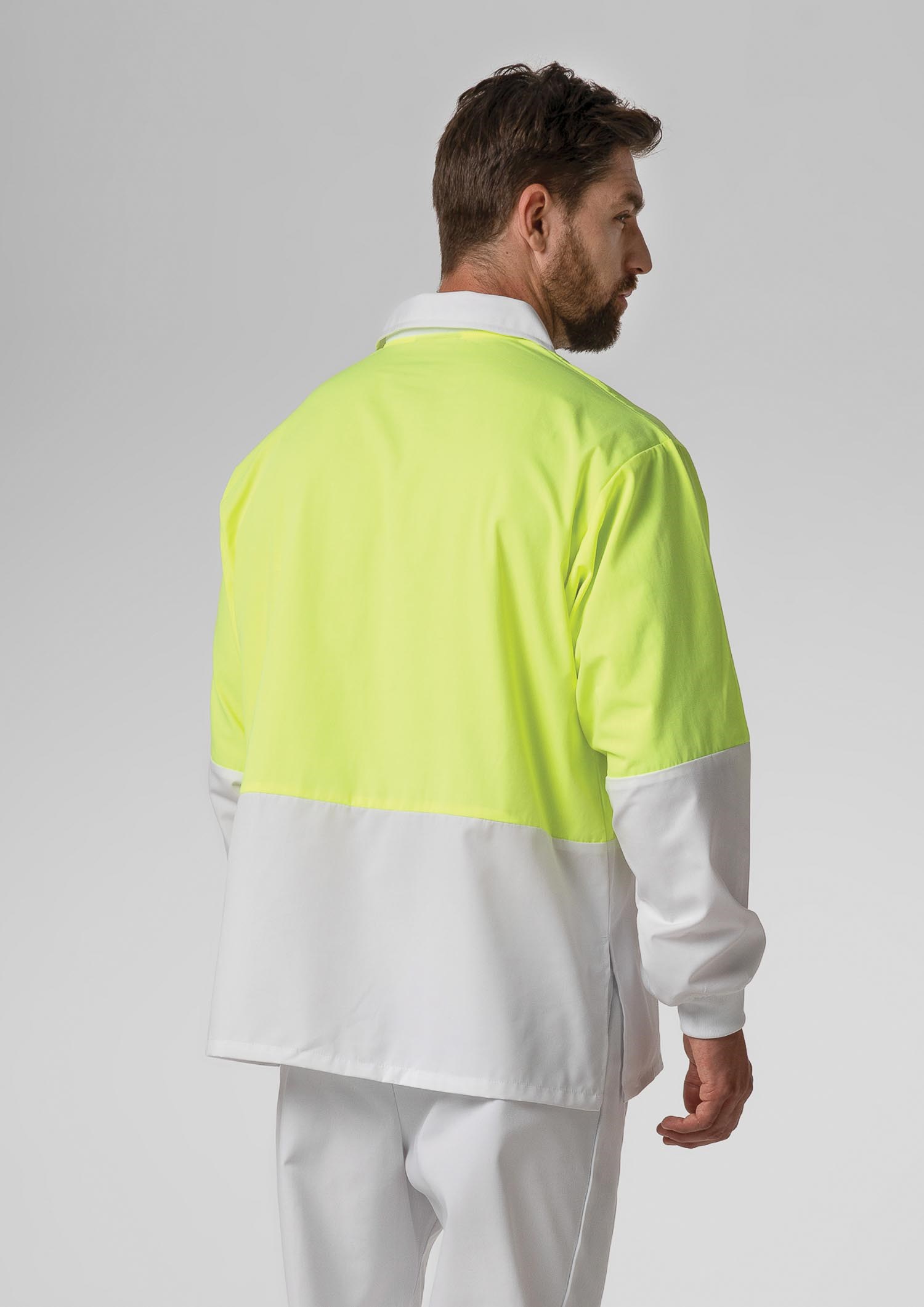 High Vis Long Sleeve Foodshirt - white/yellow