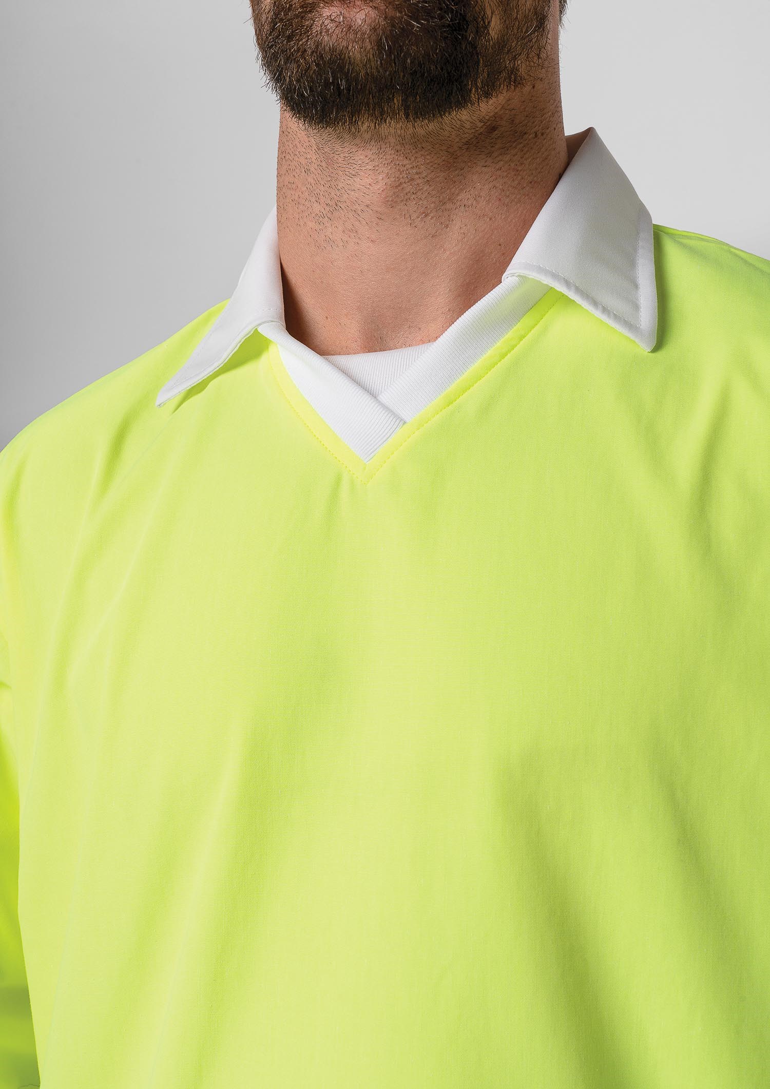 High Vis Long Sleeve Foodshirt - white/yellow