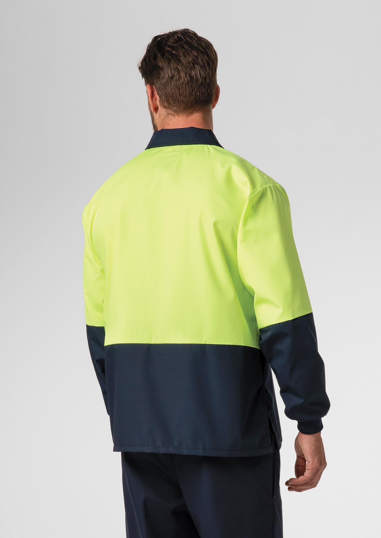High Vis Long Sleeve Foodshirt - navy/yellow