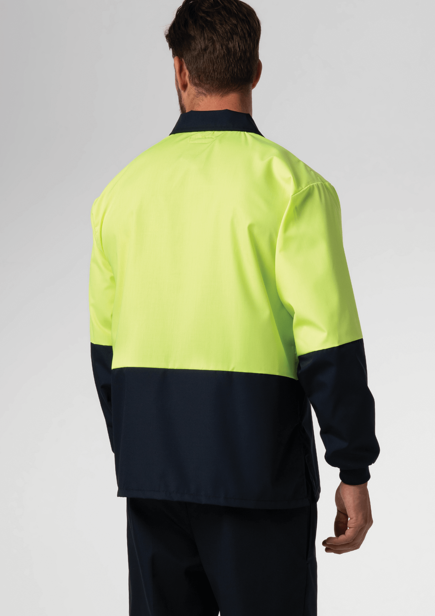 High Vis Long Sleeve Foodshirt - navy/yellow