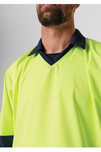High Vis Long Sleeve Foodshirt - navy/yellow