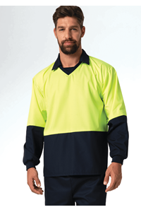 High Vis Long Sleeve Foodshirt - navy/yellow