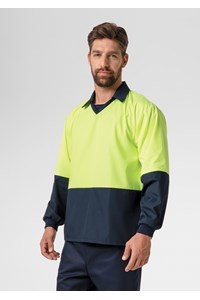 High Vis Long Sleeve Foodshirt - navy/yellow