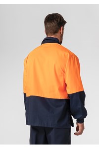 High Vis Long Sleeve Foodshirt - navy/orange