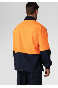 High Vis Long Sleeve Foodshirt - navy/orange