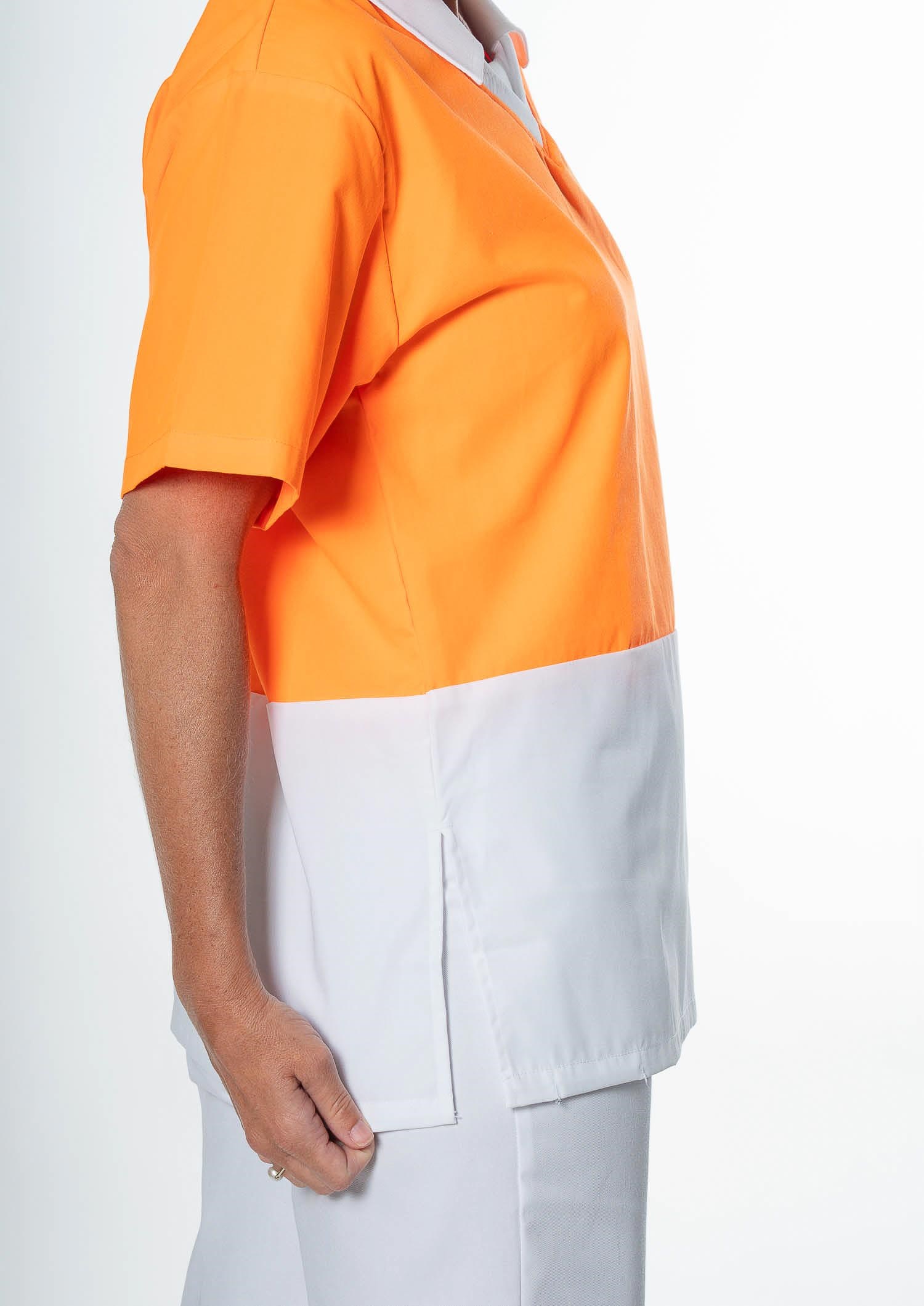 High Vis Short Sleeve Foodshirt - white/orange