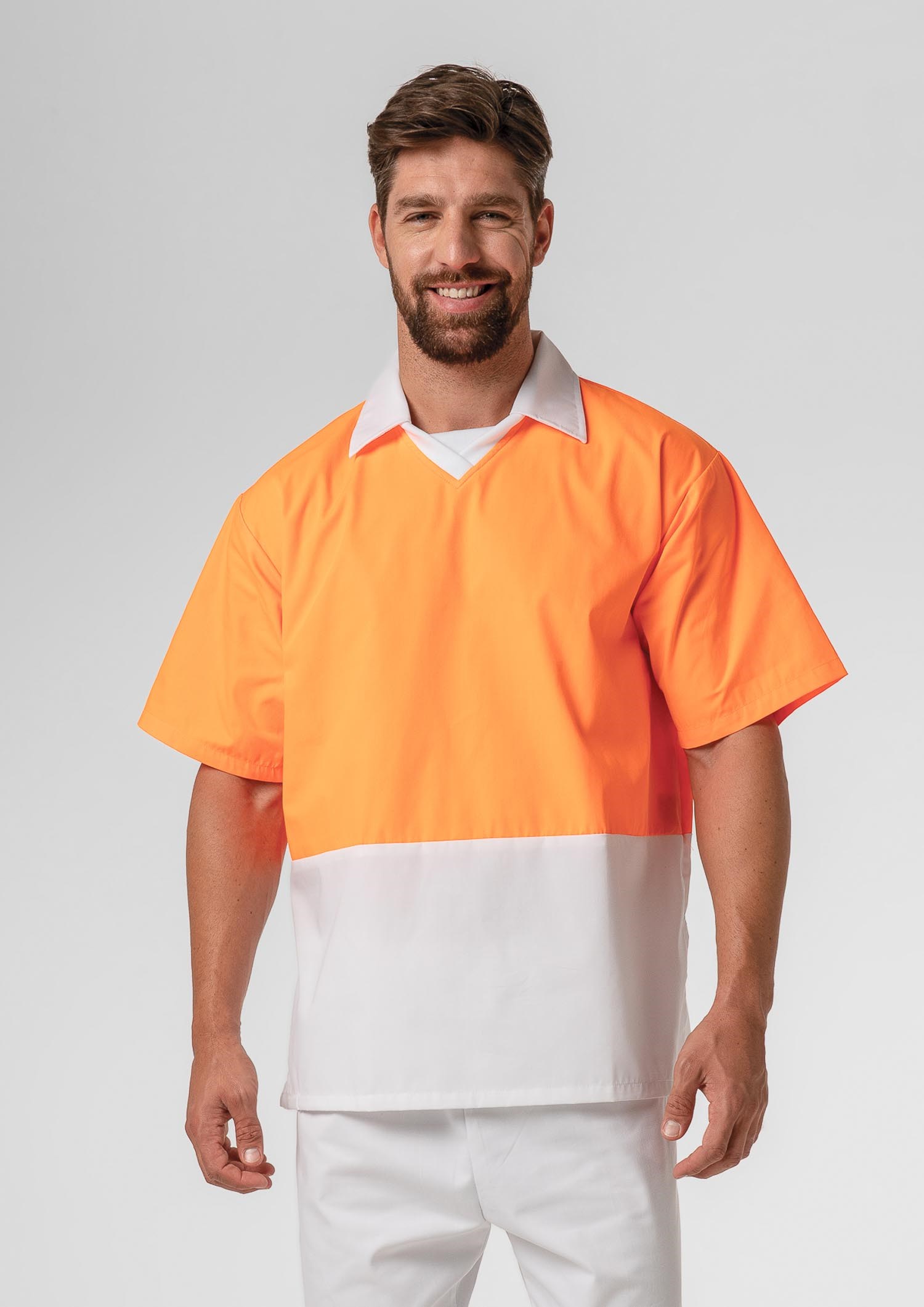 High Vis Short Sleeve Foodshirt - white/orange