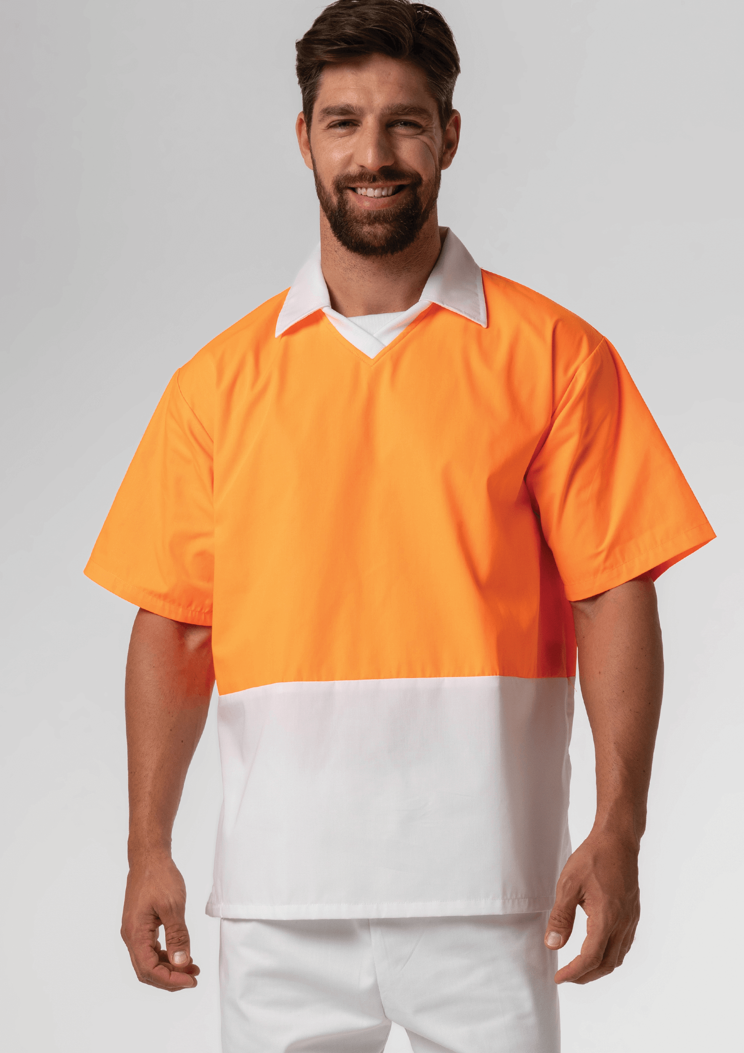 High Vis Short Sleeve Foodshirt - white/orange